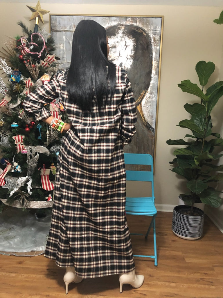 Check-Up On It Shirt Dress