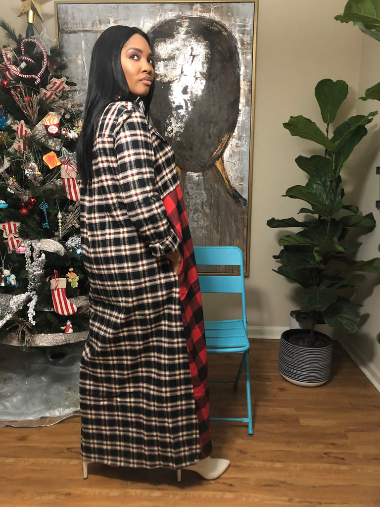 Check-Up On It Shirt Dress